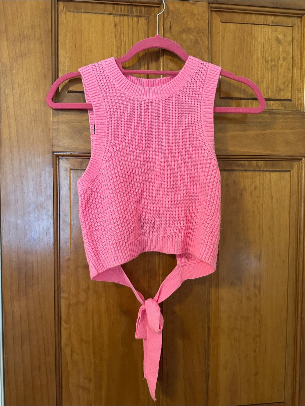 H&M Bright Pink Ribbed Knit Sweater